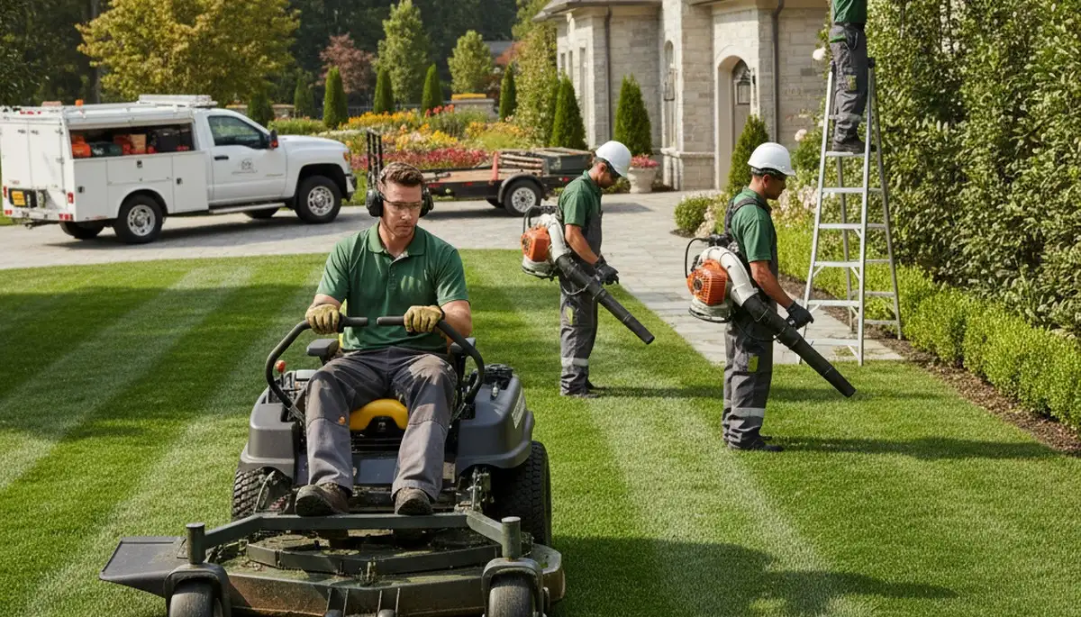 Dayton, OH tree service crew providing professional tree removal and lawn care for local properties