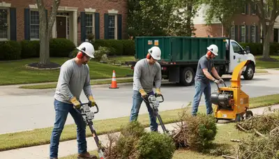 Dayton, OH shrub removal by Arbor Tree Care for overgrown residential property cleanup