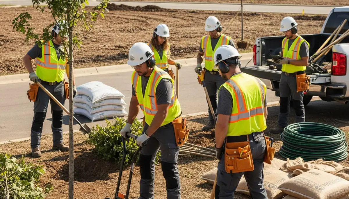 Dayton, OH tree planting service selecting healthy trees for residential landscape installation