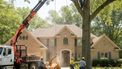 Tree service crew in Dayton, OH providing professional tree removal and cleanup