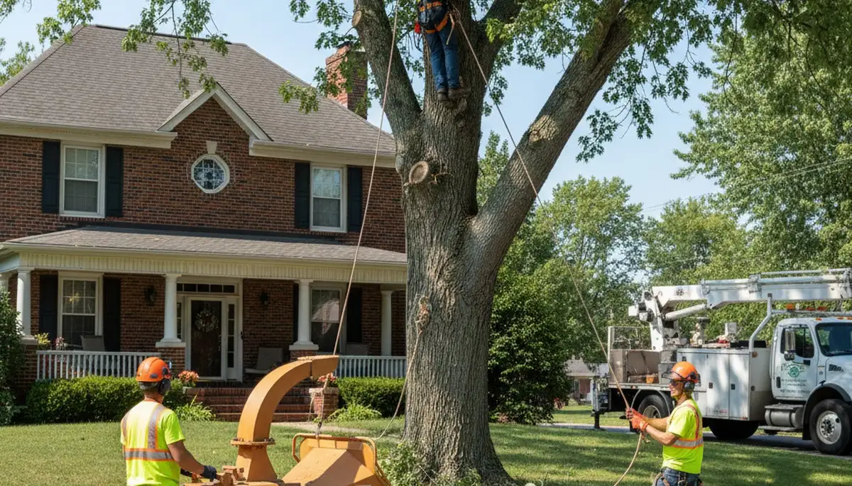Tree service crew providing professional tree removal in Dayton, OH